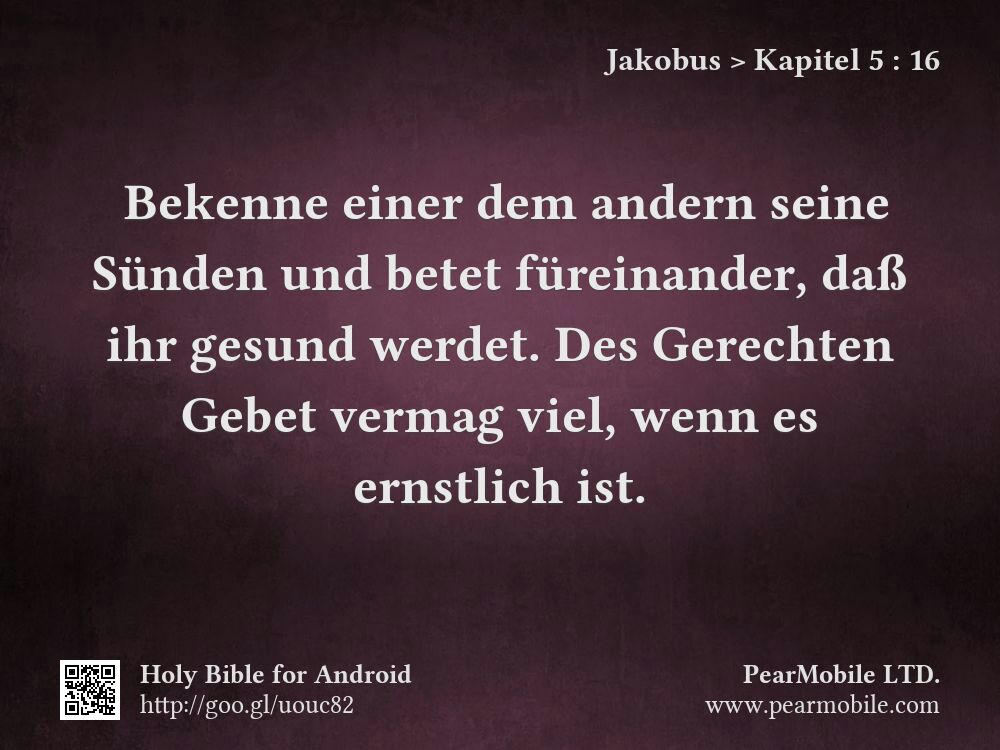 Jakobus, Kapitel 5:16